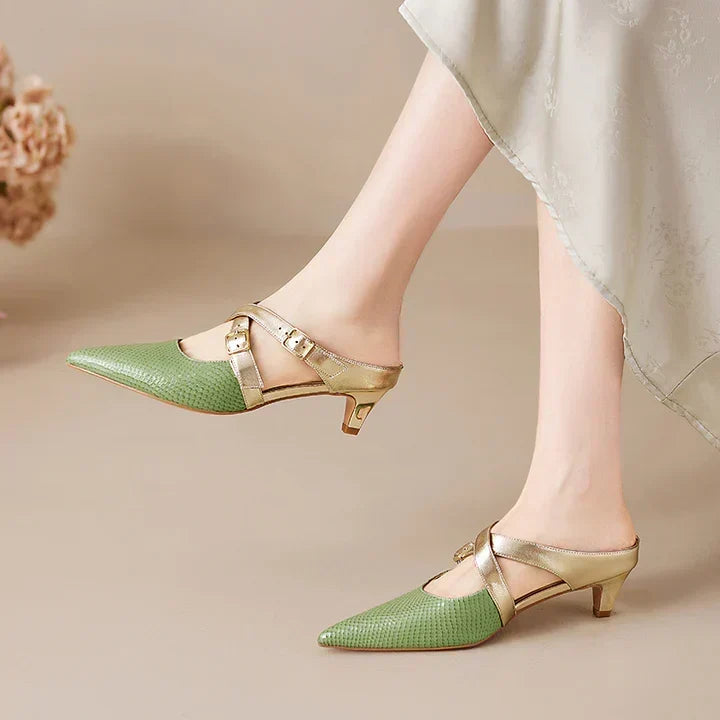 Marisa | Mules Estampado Pitón