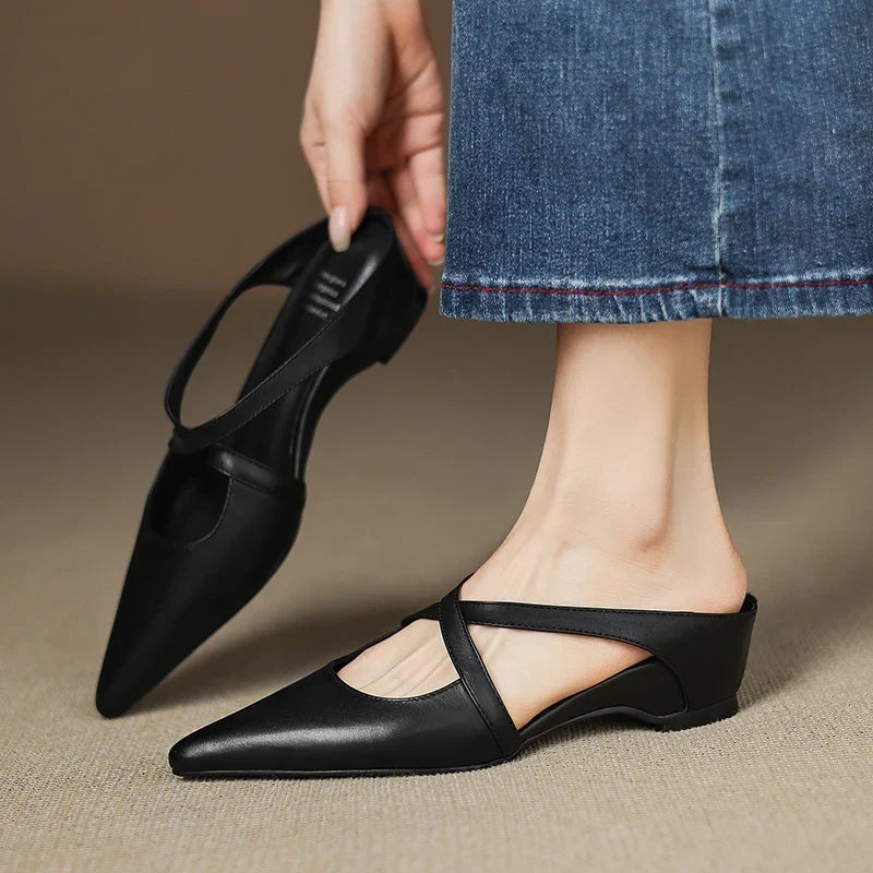 Raquel | Mules con Tira Cruzada