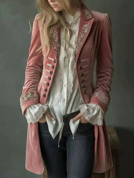 Leopoldina | Chaqueta Larga Bordada