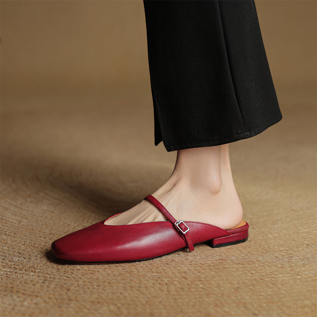 Almudena | Mules con Escote en V