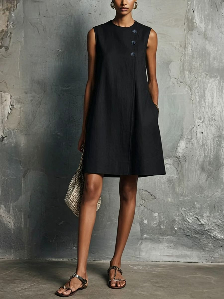 Porfiria | Vestido Camisero Abotonado de Falda Escalonada