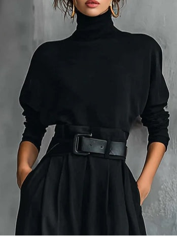 Genoveva | Conjunto de Cuello Alto y Pantalón Recto