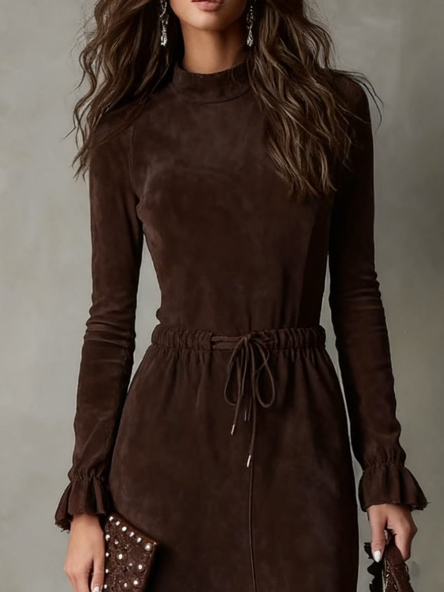 Laura | Vestido Midi de Ante con Cordón