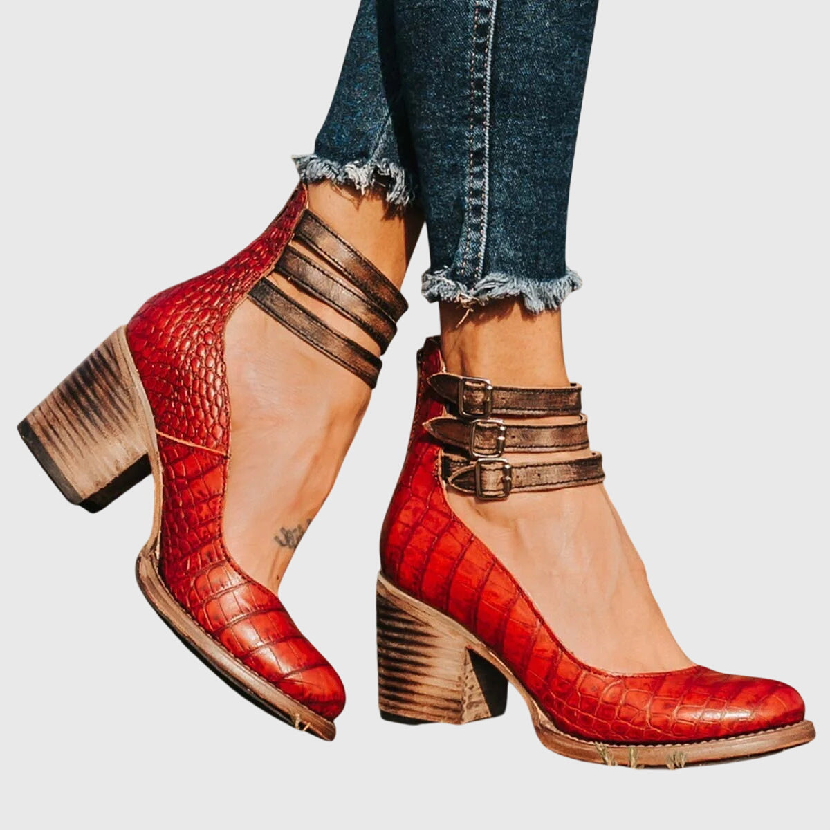 Itziar | Zapatos de Salón Efecto Cocodrilo