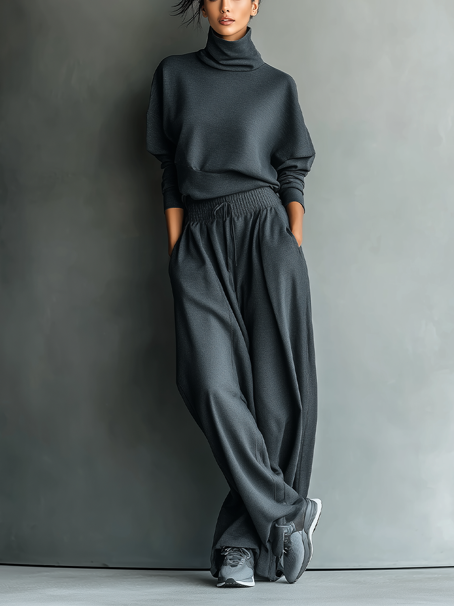 Leandra | Conjunto de Punto Antracita