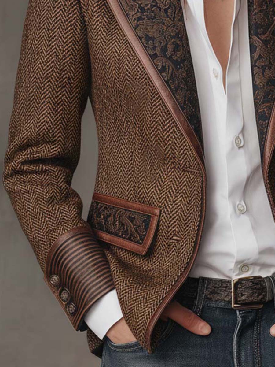 Gema | Chaqueta con Paneles de Espiga