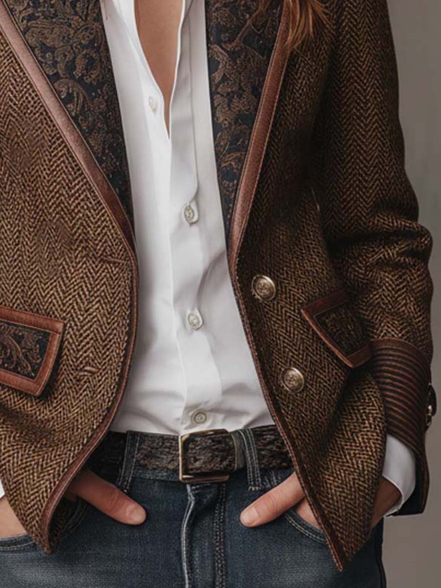 Gema | Chaqueta con Paneles de Espiga