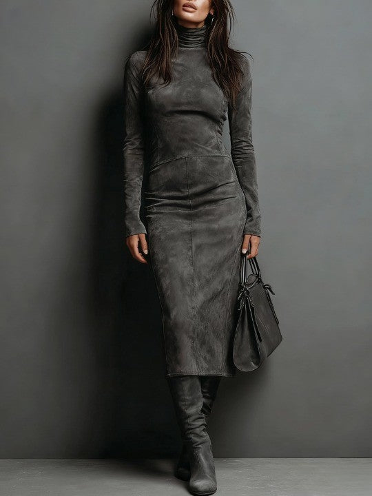 Lorena | Vestido Midi de Cuello Alto