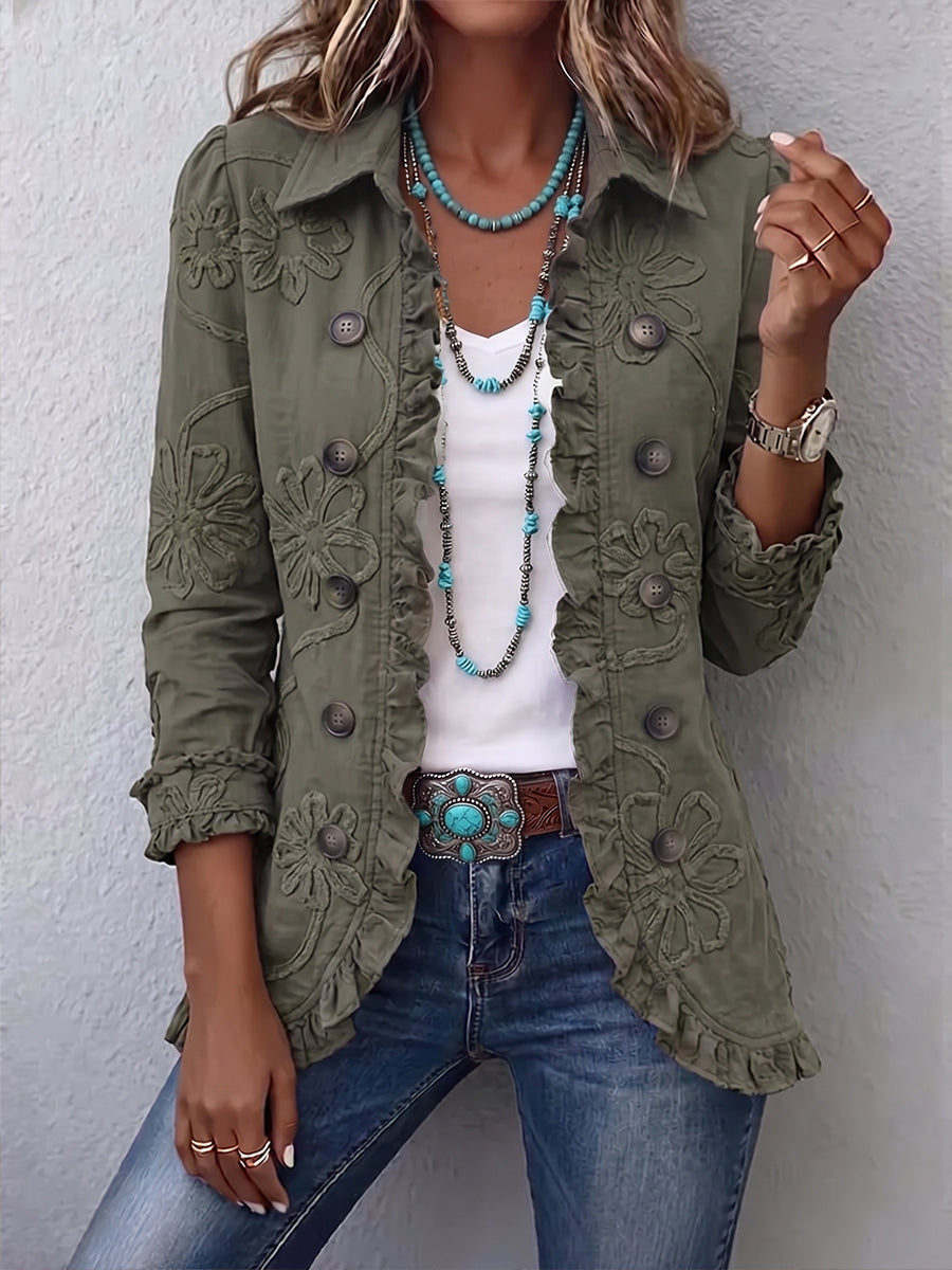 Soledad | Chaqueta con Volantes y Botones